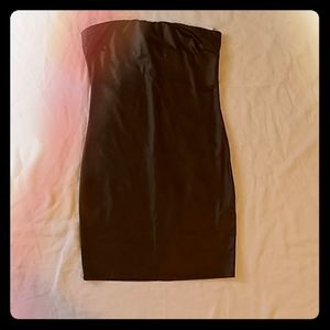 Faux Leather Knit Dress
